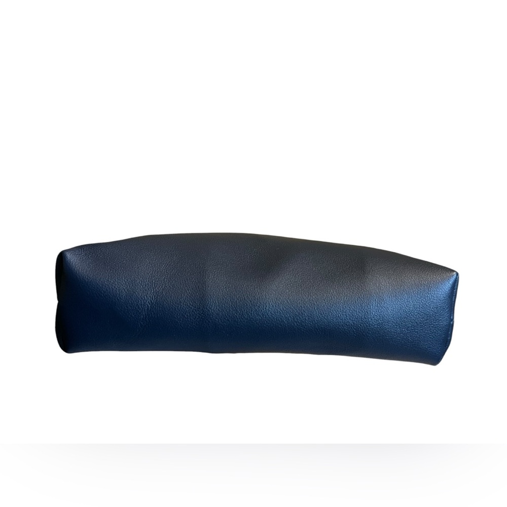 Salvatore Ferragamo Parfums Navy Blue Leather Cosmetic Zip Pouch - Picture 3 of 7